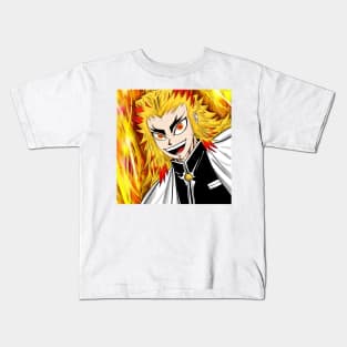 the rengoku the flame hashira in demon slayer Kids T-Shirt